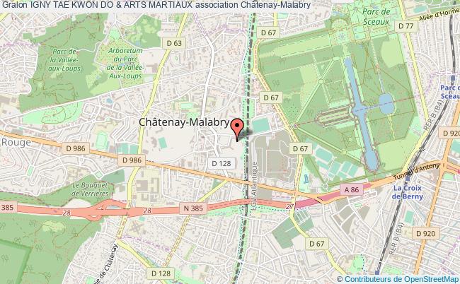 plan association Igny Tae Kwon Do & Arts Martiaux Châtenay-Malabry