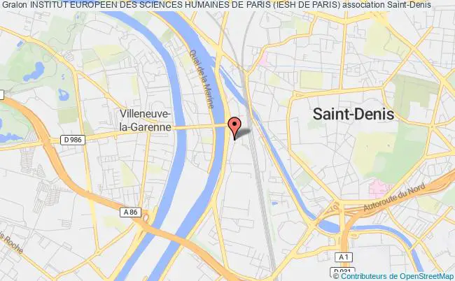 plan association Institut Europeen Des Sciences Humaines De Paris (iesh De Paris) Saint-Denis