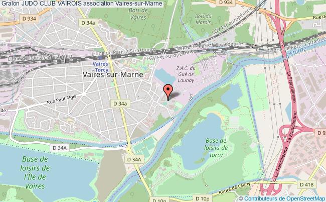 plan association Judo Club Vairois Vaires-sur-Marne