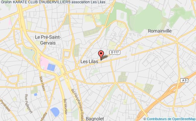 plan association Karate Club D'aubervilliers Les   Lilas