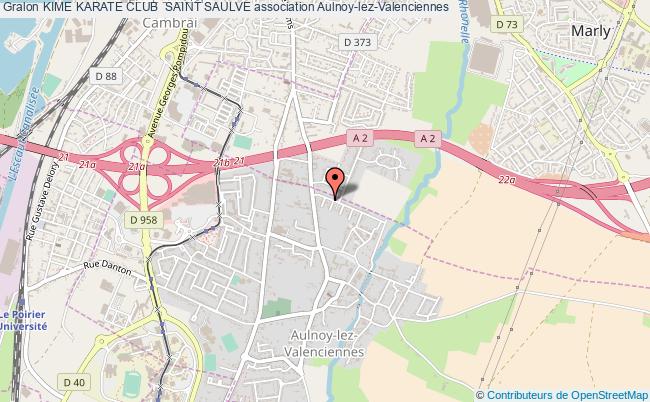 plan association Kime Karate Club  Saint Saulve Aulnoy-lez-Valenciennes
