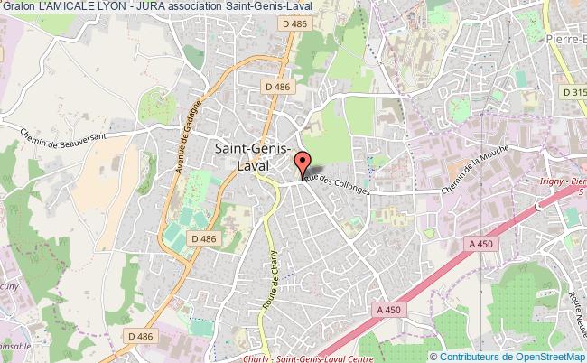 plan association L'amicale Lyon - Jura Saint-Genis-Laval