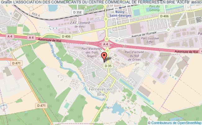 plan association L'association Des Commercants Du Centre Commercial De Ferrieres En Brie 'a3cfb' Ferrières-en-Brie