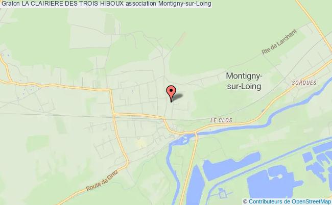 plan association La Clairiere Des Trois Hiboux Montigny-sur-Loing