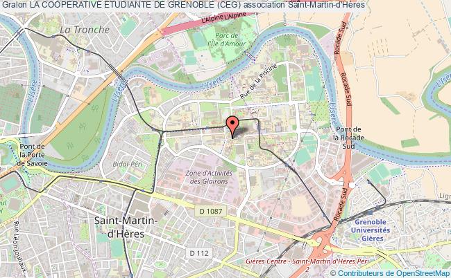 plan association La Cooperative Etudiante De Grenoble (ceg) Saint-Martin-d'Hères