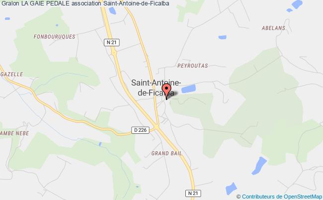 plan association La Gaie Pedale Saint-Antoine-de-Ficalba