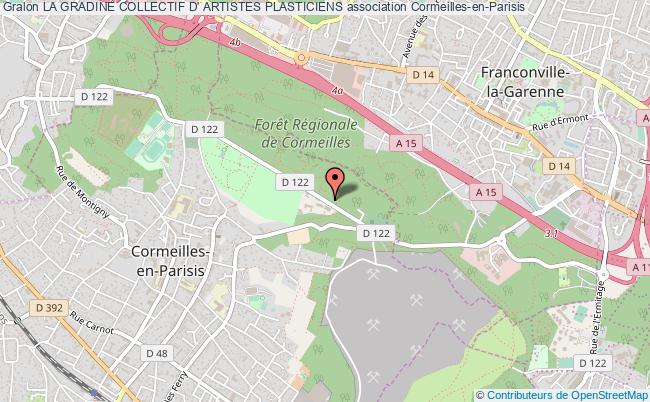 plan association La Gradine Collectif D' Artistes Plasticiens Cormeilles-en-Parisis