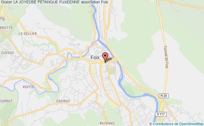 plan association La Joyeuse Petanque Fuxeenne Foix