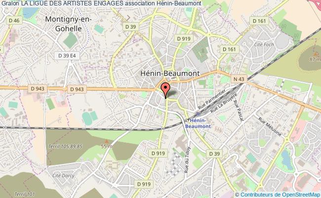plan association La Ligue Des Artistes Engages Hénin-Beaumont