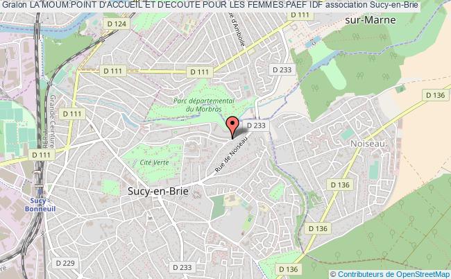 plan association La Moum:point D'accueil Et D'ecoute Pour Les Femmes:paef Idf Sucy-en-Brie