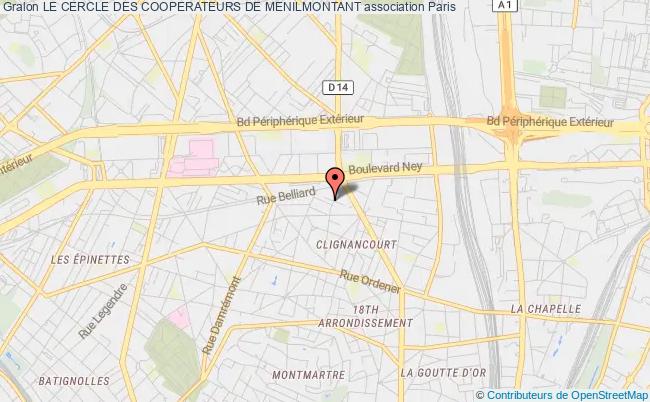plan association Le Cercle Des Cooperateurs De Menilmontant PARIS