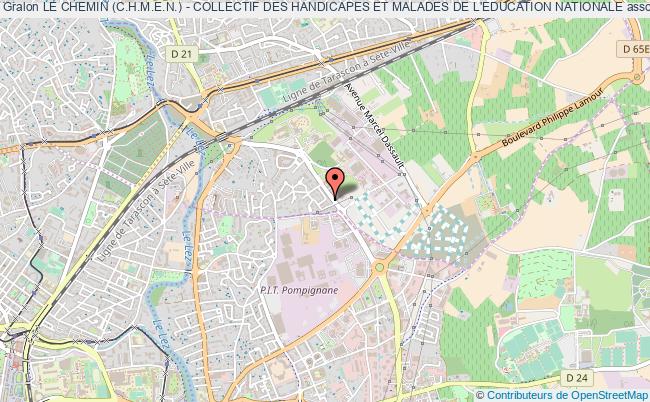 plan association Le Chemin (c.h.m.e.n.) - Collectif Des Handicapes Et Malades De L'education Nationale Castelnau-le-Lez
