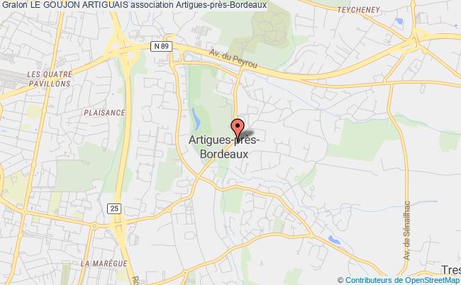 plan association Le Goujon Artiguais Artigues-près-Bordeaux
