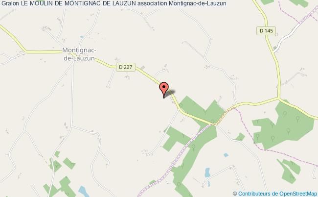 plan association Le Moulin De Montignac De Lauzun Montignac-de-Lauzun
