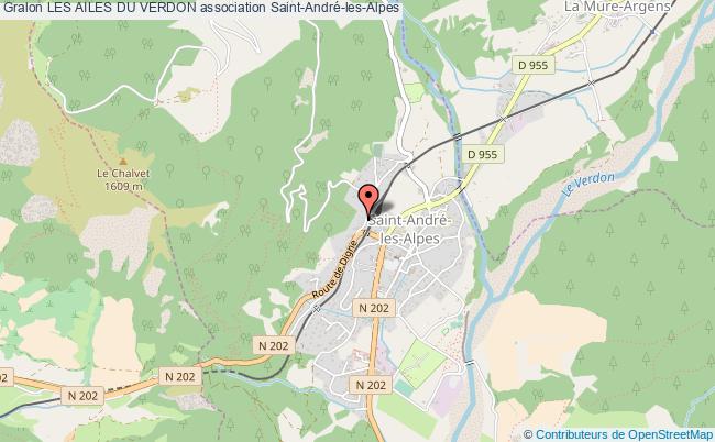 plan association Les Ailes Du Verdon Saint-André-les-Alpes