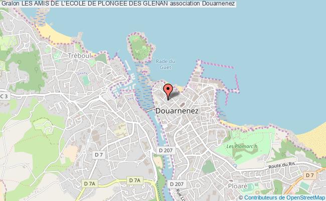 plan association Les Amis De L'ecole De Plongee Des Glenan Douarnenez