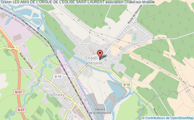 plan association Les Amis De L'orgue De L'eglise Saint-laurent Châtel-sur-Moselle