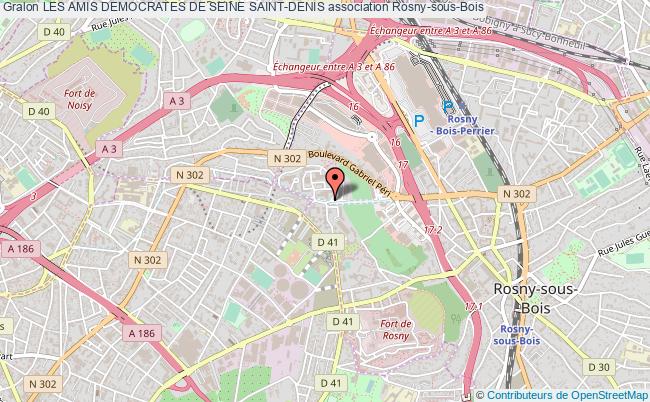 plan association Les Amis Democrates De Seine Saint-denis Rosny-sous-Bois