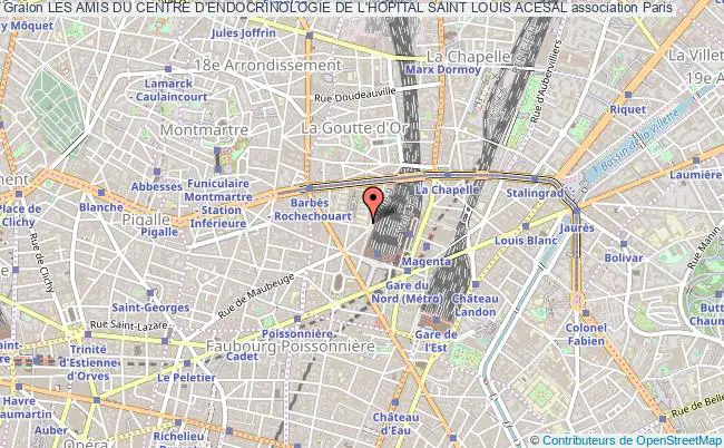 plan association Les Amis Du Centre D'endocrinologie De L'hopital Saint Louis Acesal Paris