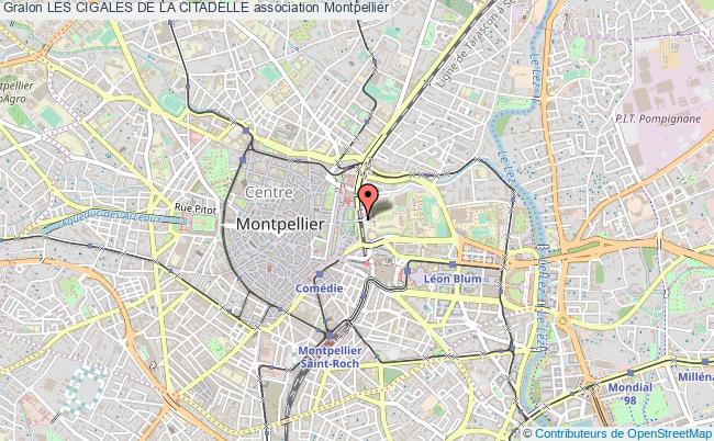 plan association Les Cigales De La Citadelle Montpellier