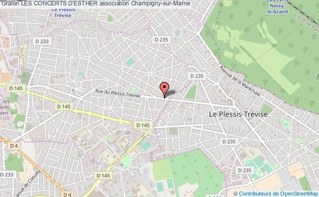 plan association Les Concerts D'esther Champigny-sur-Marne