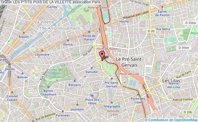plan association Les P'tits Pois De La Villette Paris