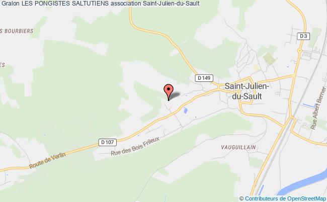 plan association Les Pongistes Saltutiens Saint-Julien-du-Sault