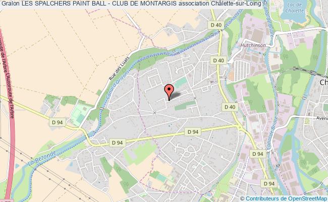plan association Les Spalchers Paint Ball - Club De Montargis Châlette-sur-Loing