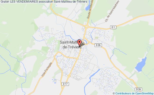 plan association Les Vendemiaires Saint-Mathieu-de-Tréviers