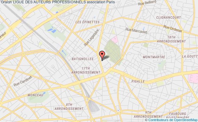 plan association Ligue Des Auteurs Professionnels Paris