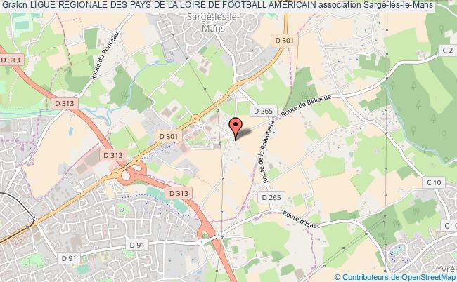 plan association Ligue Regionale Des Pays De La Loire De Football Americain Sargé-lès-le-Mans