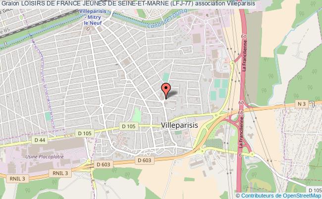 plan association Loisirs De France Jeunes De Seine-et-marne (lfj-77) Villeparisis