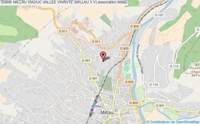plan association Millau Viaduc Vallee Vivante (millau 3 V) Millau