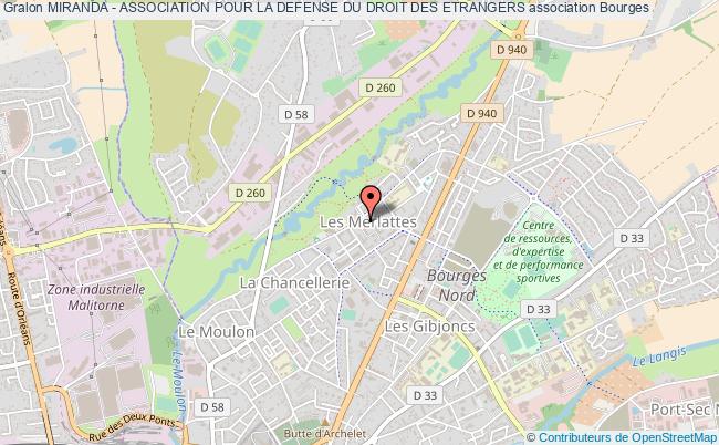 plan association Miranda - Association Pour La Defense Du Droit Des Etrangers Bourges