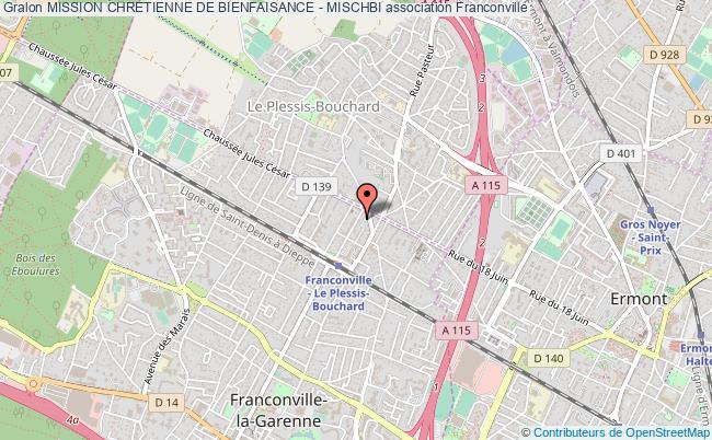 plan association Mission Chretienne De Bienfaisance - Mischbi Franconville