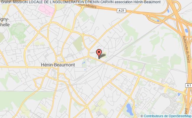 plan association Mission Locale De L'agglomeration D'henin Carvin Hénin-Beaumont
