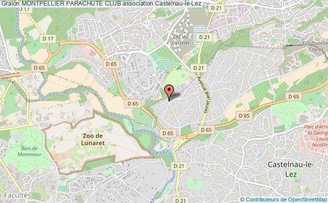plan association Montpellier Parachute Club Castelnau-le-Lez