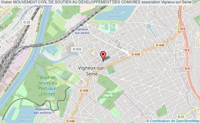 plan association Mouvement Civil De Soutien Au DÉveloppement Des Comores Vigneux-sur-Seine