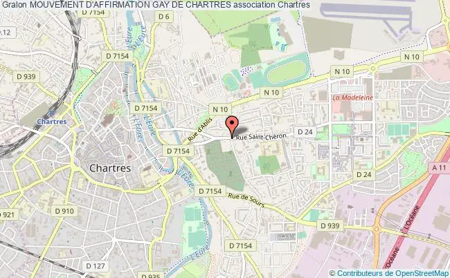 plan association Mouvement D'affirmation Gay De Chartres Chartres