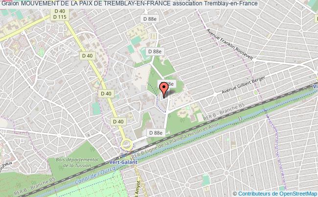 plan association Mouvement De La Paix De Tremblay-en-france Tremblay-en-France