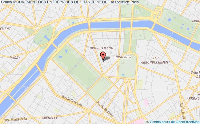 plan association Mouvement Des Entreprises De France Medef Paris