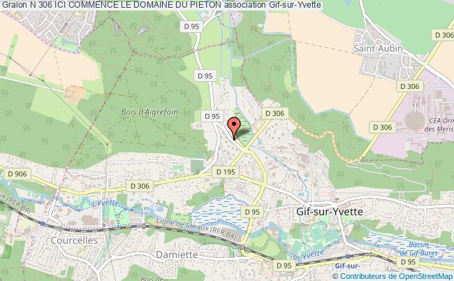 plan association N 306 Ici Commence Le Domaine Du Pieton Gif-sur-Yvette
