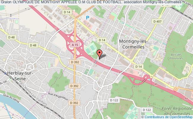 plan association Olympique De Montigny Appelee O.m Club De Football. Montigny-lès-Cormeilles