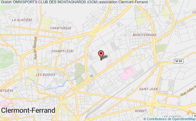 plan association Omnisports Club Des Montagnards (ocm) Clermont-Ferrand