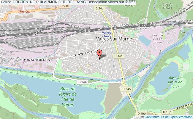 plan association Orchestre Philarmonique De France Vaires-sur-Marne