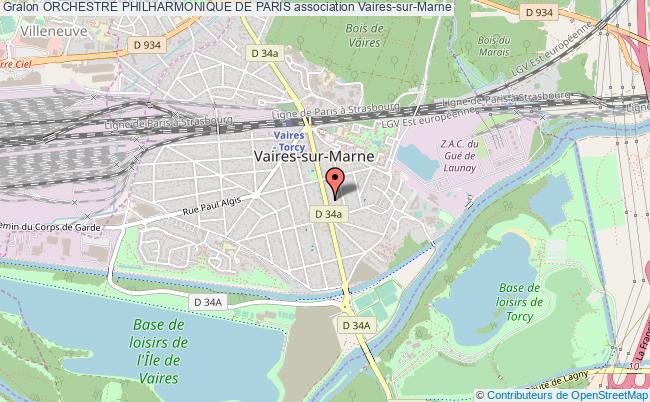 plan association Orchestre Philharmonique De Paris Vaires-sur-Marne