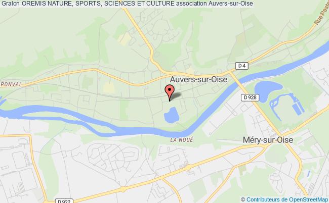 plan association Oremis Nature, Sports, Sciences Et Culture Auvers-sur-Oise