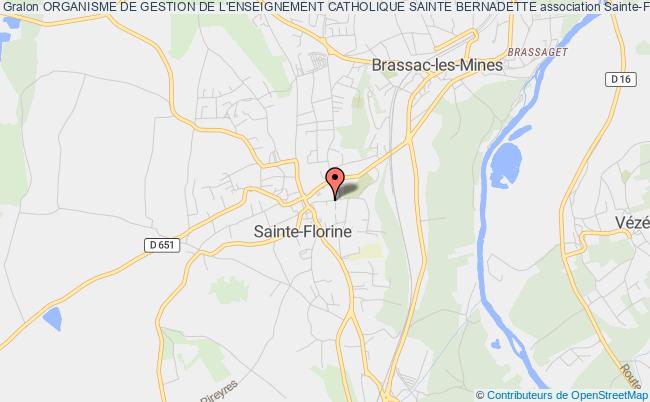 plan association Organisme De Gestion De L'enseignement Catholique Sainte Bernadette Sainte-Florine