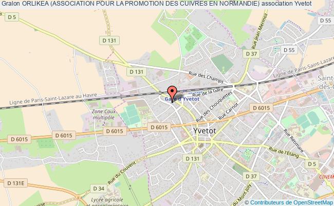 plan association Orlikea (association Pour La Promotion Des Cuivres En Normandie) Yvetot
