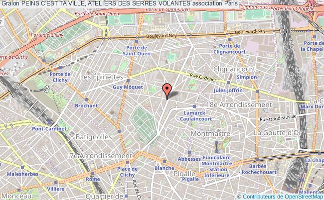 plan association Peins C'est Ta Ville, Ateliers Des Serres Volantes Paris